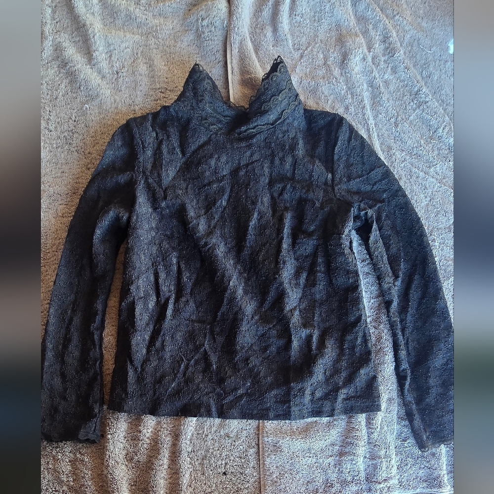 Worthington Black Lace Blouse